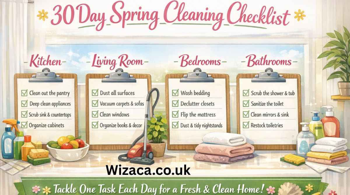 30 Day Spring Cleaning Checklist.