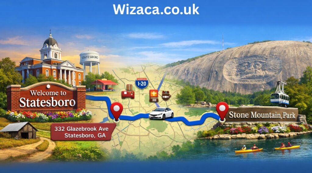 332 Glazebrook Ave Statesboro GA 30458 to Stone Mountain GA.