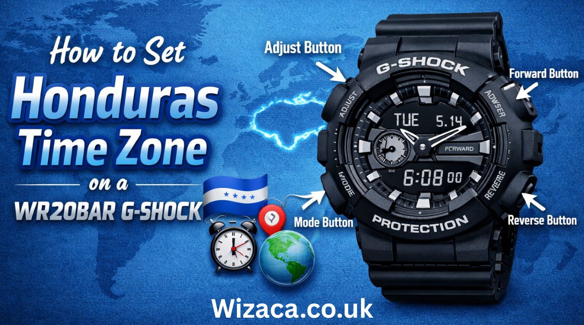 How to Set Honuras Time Zone on a WR20BAR G-Shock.