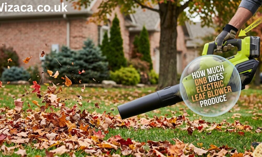 how much dnb does electric leaf blower produce