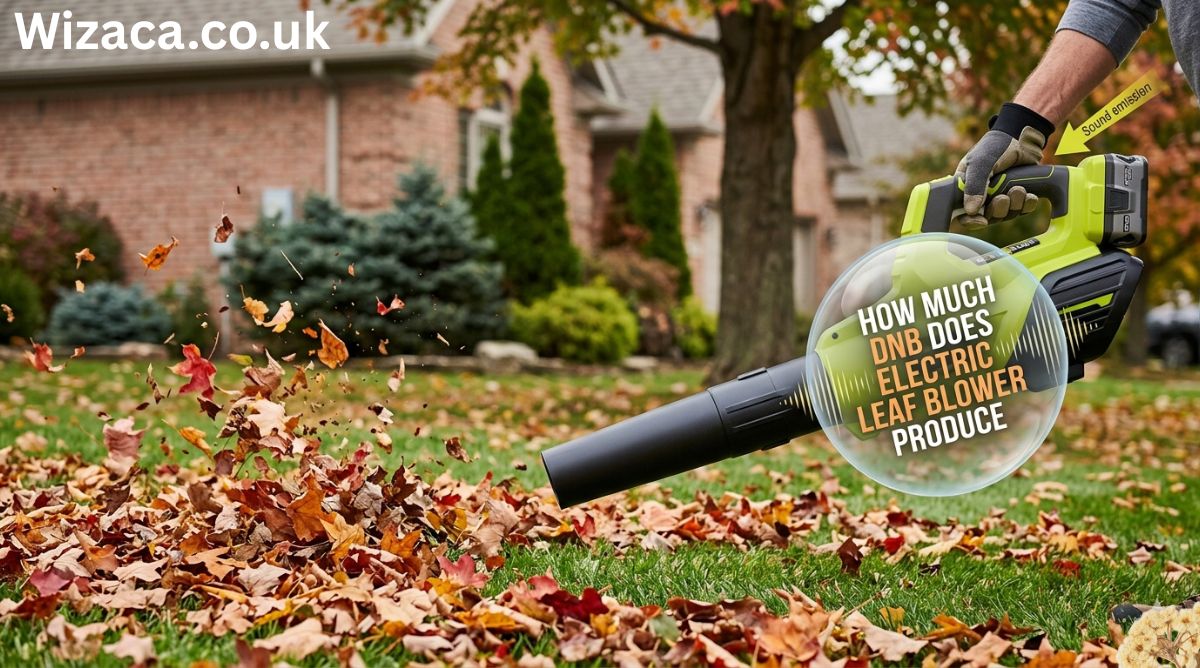 how much dnb does electric leaf blower produce