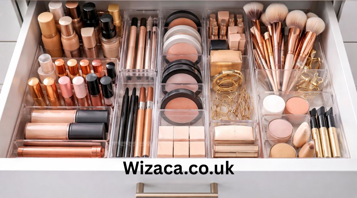 how to arrange makeup drawer