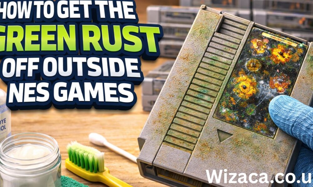 how to get the green rust off outside nes games.
