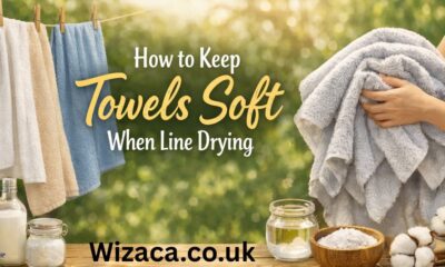 how to keep towels soft when line drying.
