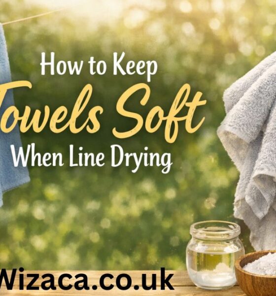 how to keep towels soft when line drying.