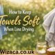 how to keep towels soft when line drying.