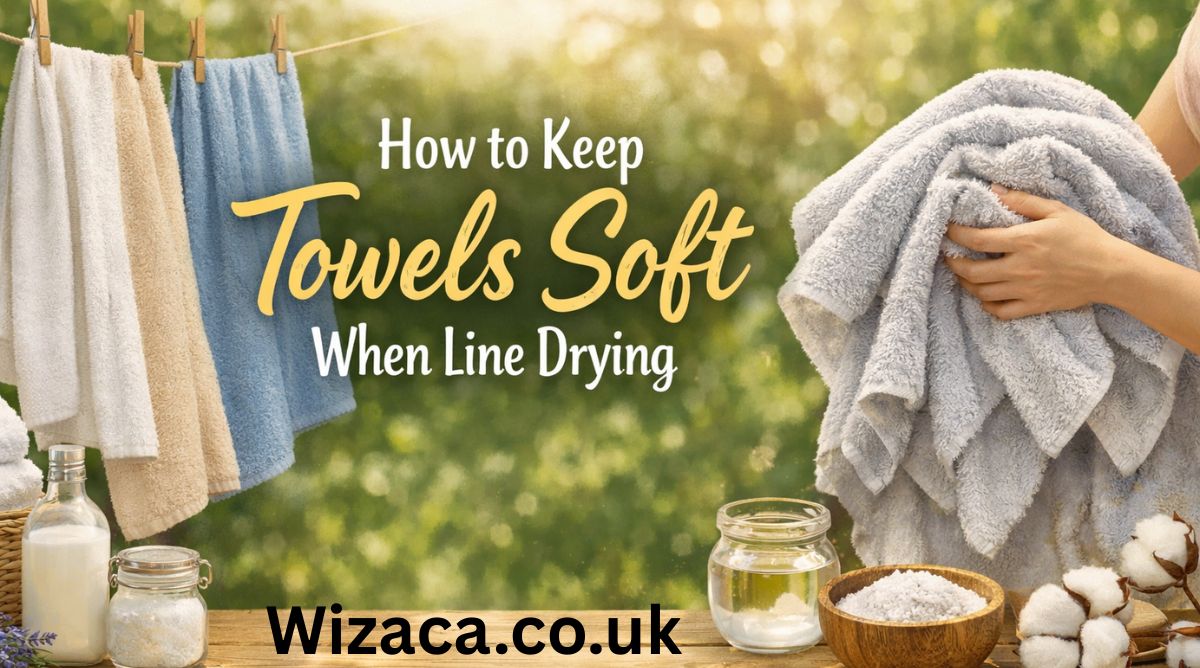 how to keep towels soft when line drying.