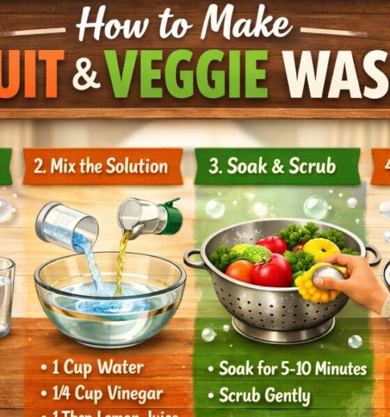 how to make fruit and veggie wash.