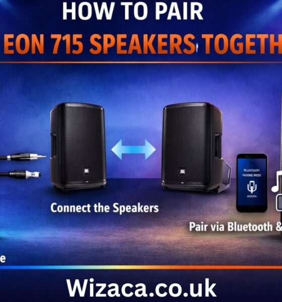 how to pair 2 jbl eon 715 speakers together.