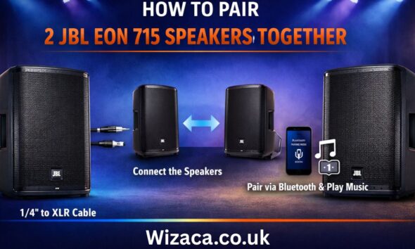 how to pair 2 jbl eon 715 speakers together.