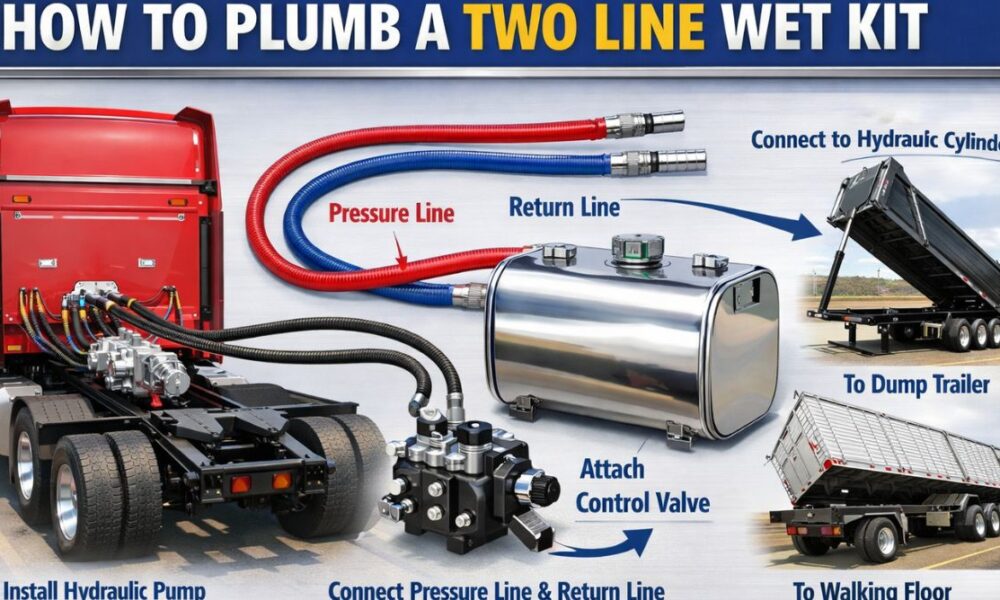 how to plumb a two line wet kit.